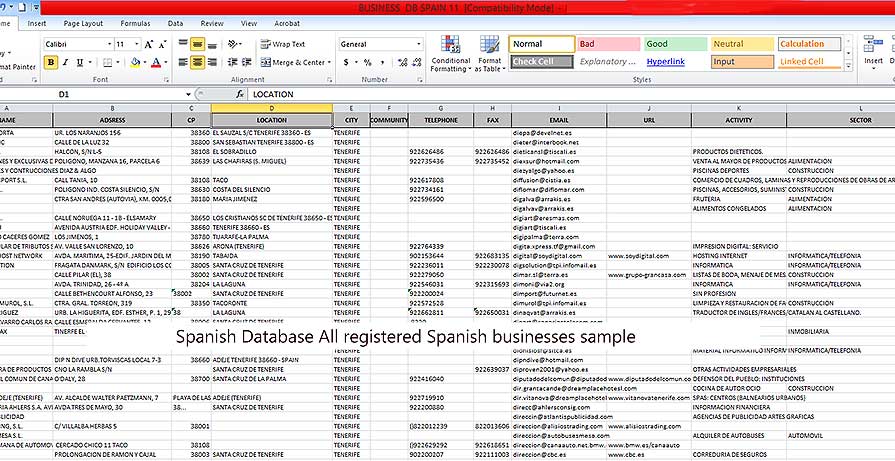 Details about   120k SPAIN Companies Business database email contact leads 